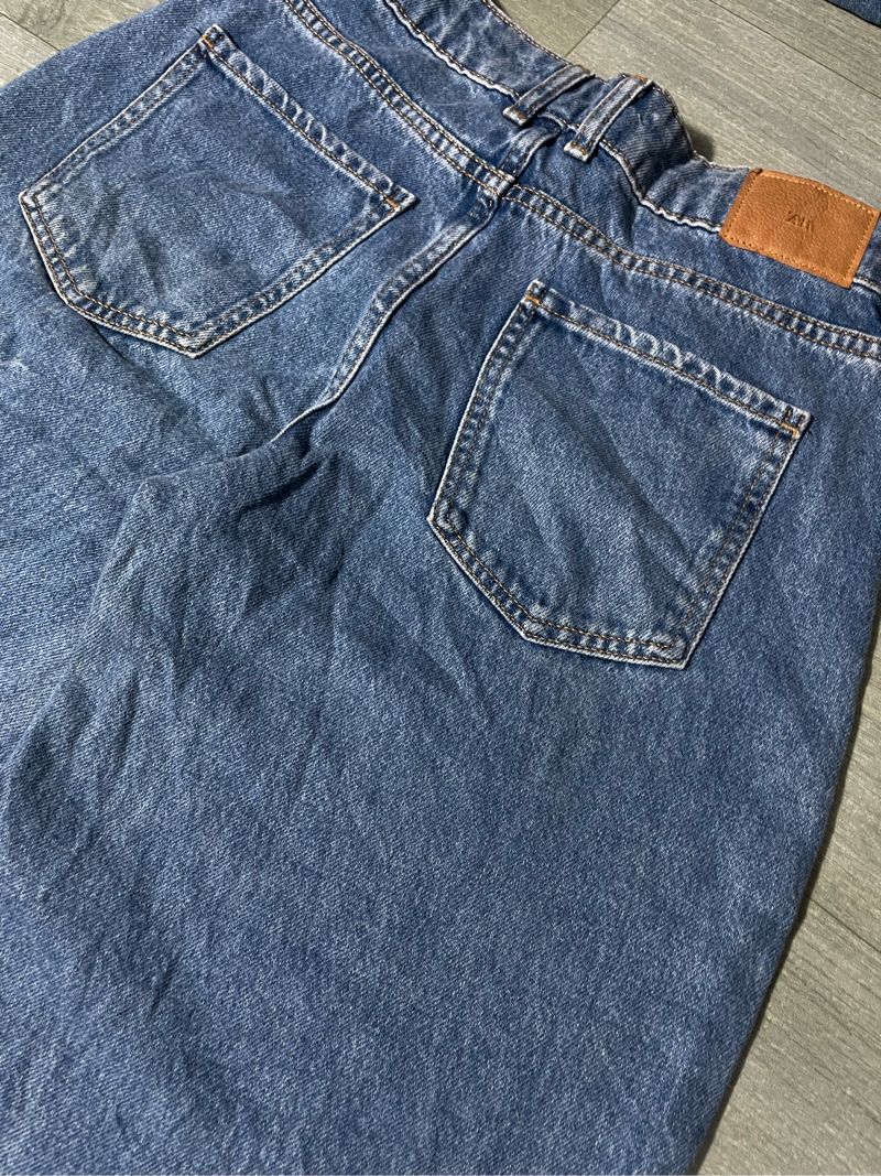 • "ZARA" BAGGY JEANS BLUEWASHED •, foto 6