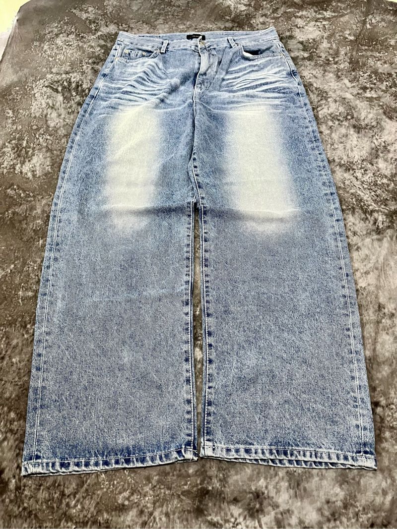 Baggy jeans blue wash, foto 3