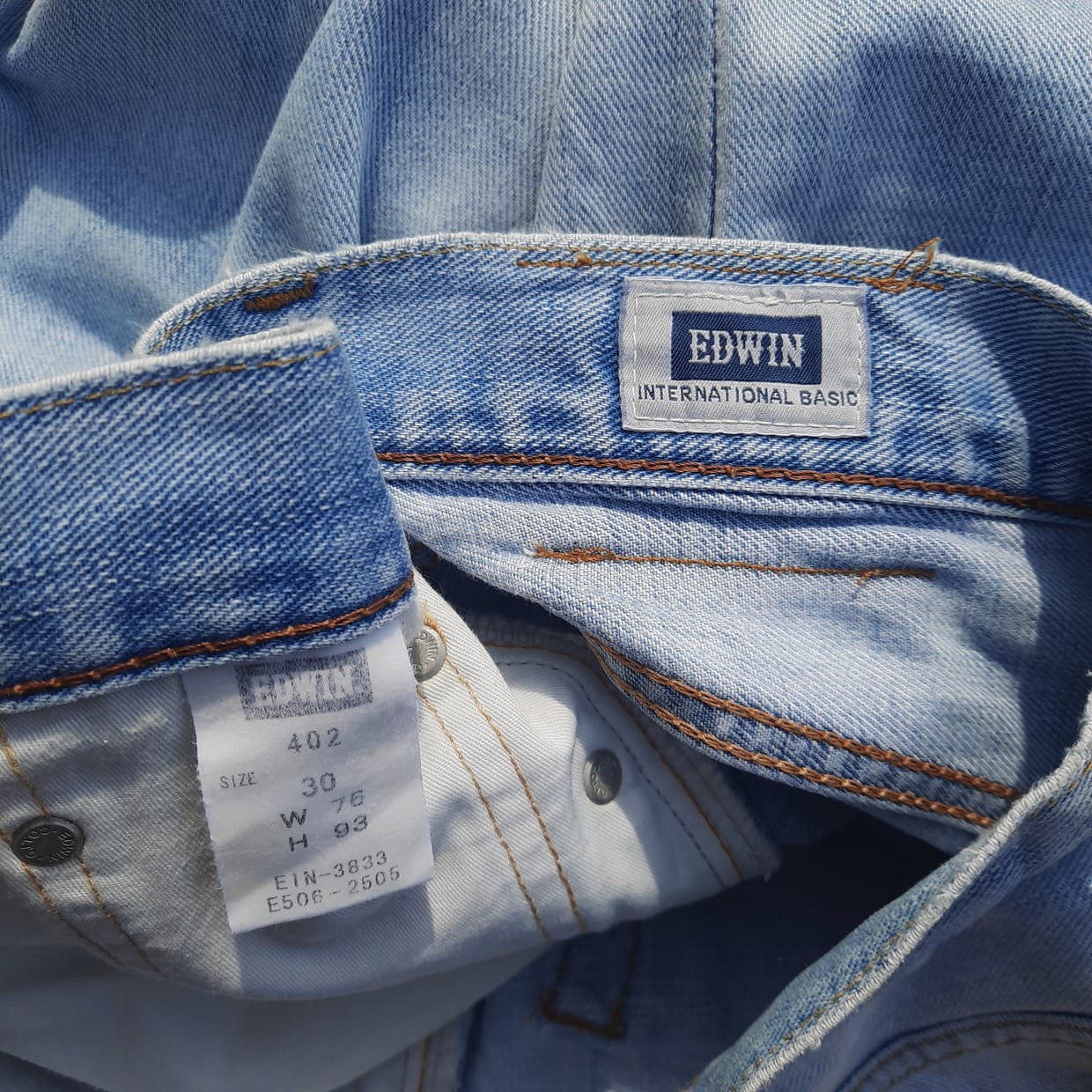 EDWIN Casual Jeans Pria white blue, foto 8
