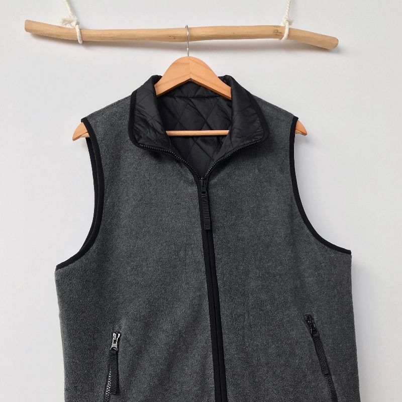 Minimalist Casual Vest Pria black gray, foto 4