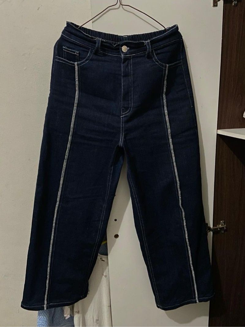 Celana Jeans High Waist Garis, foto 2