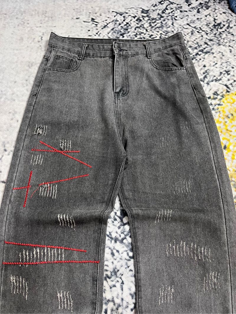 Baggy jeans grey motif, foto 5