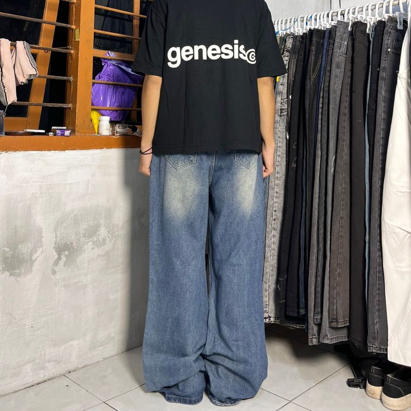 Baggy jeans blue washed, foto 2