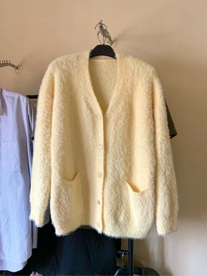 Mohair yellow cardigan