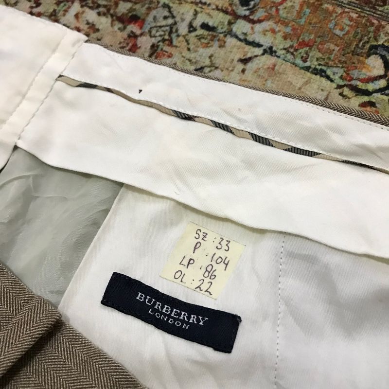 Trouser Pants Herringbone Burberry brown, foto 6