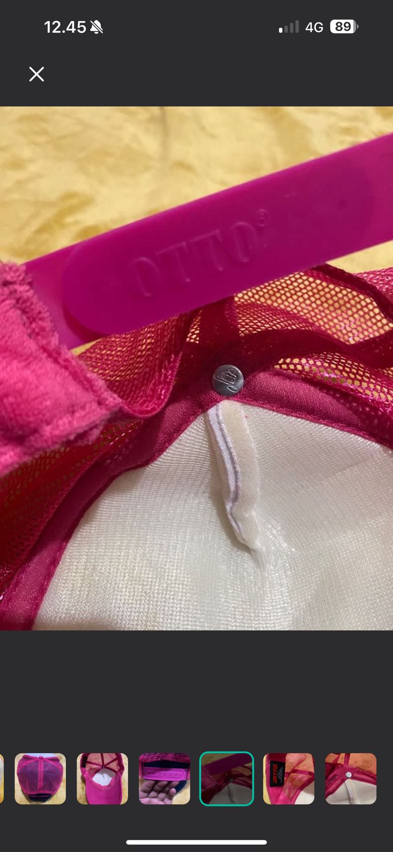 Vintage Otto Trucker Pink cap hat, foto 6