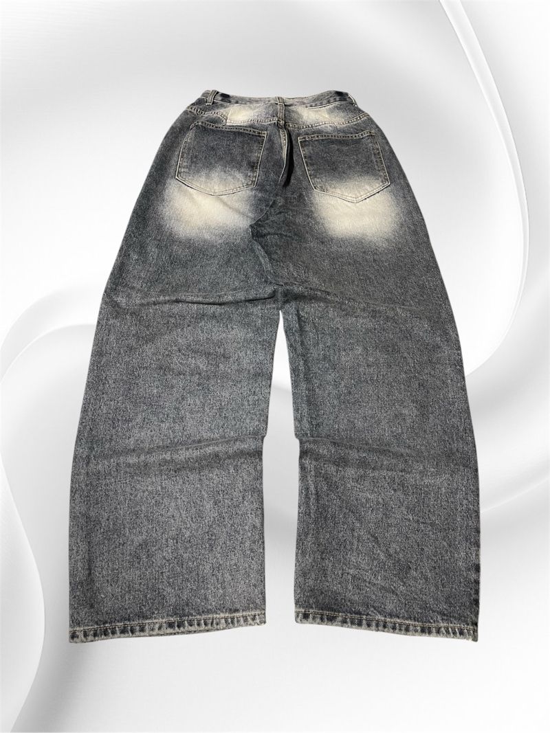 • "UNKN" BAGGY JEANS GREYWASHED •, foto 3