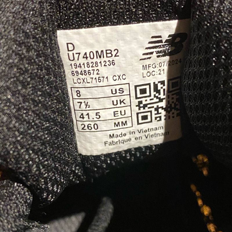 New Balance 740 Black Silver Metallic, foto 8