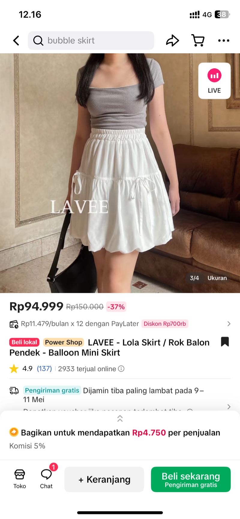 Rok putih, foto 2