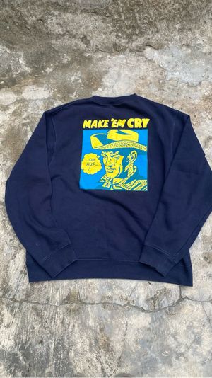 HUF Vintage Streetwear Sweatshirt Pria navy