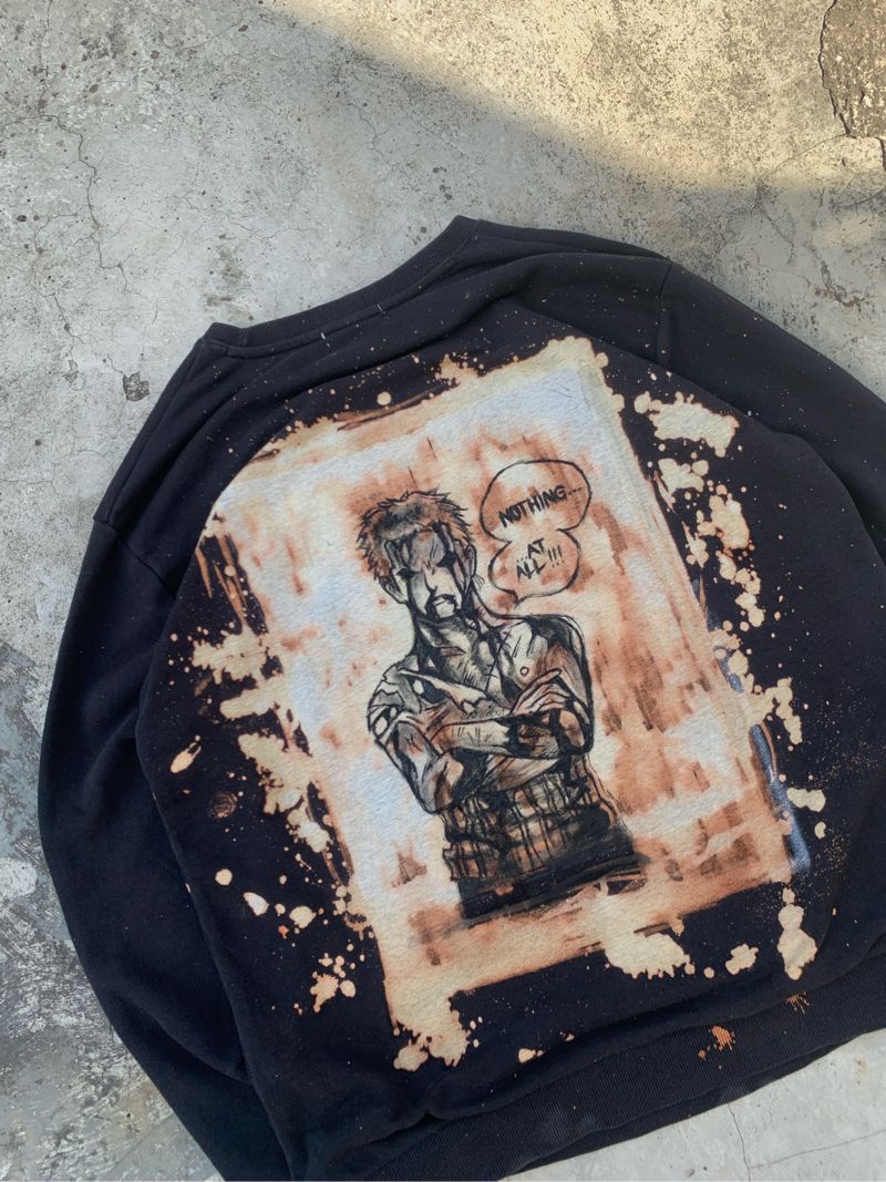 crewneck costum handpainted & bleach, foto 6