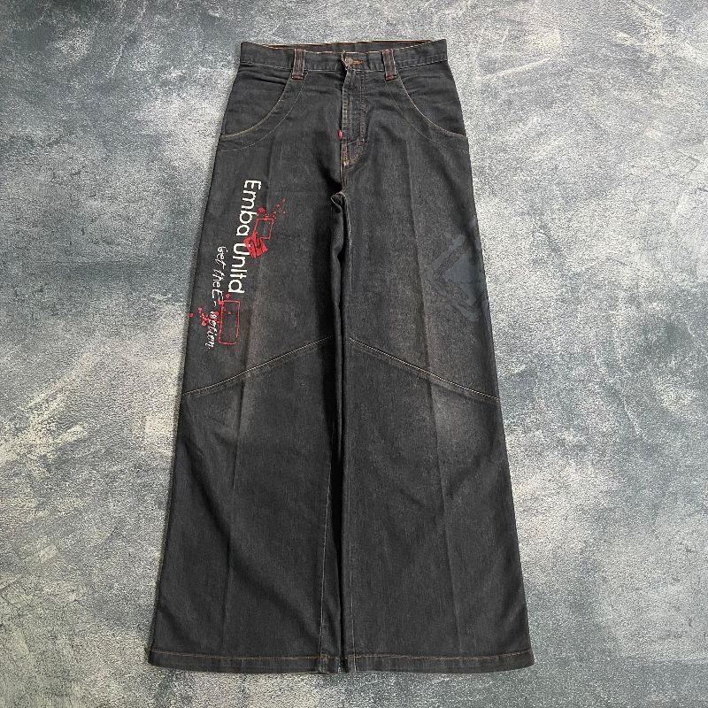 Emba Y2K Skater Jeans Pria black, foto 4