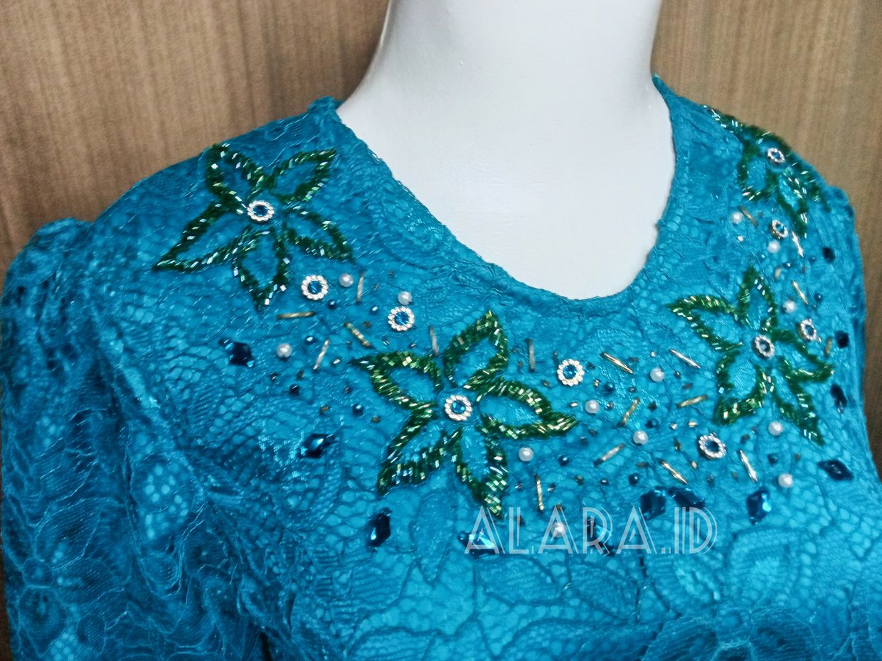 Jade Green lace top with shining, foto 4