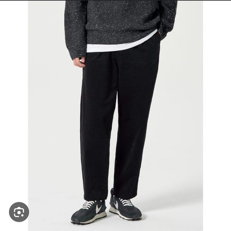 CORDUROY RELAX PANTS 8SECOND BLACK BASIC, foto 6