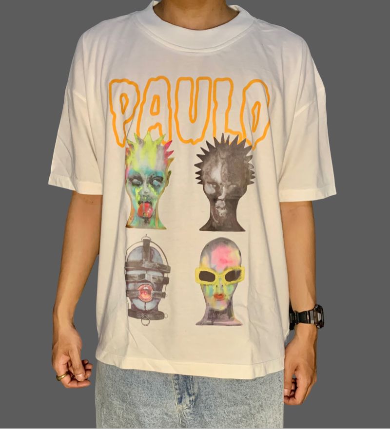 Kaos Oversized Boxy Broken White, foto 2