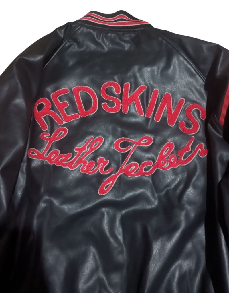 Varsity jacket lands cape leather jaket sintetis, foto 7