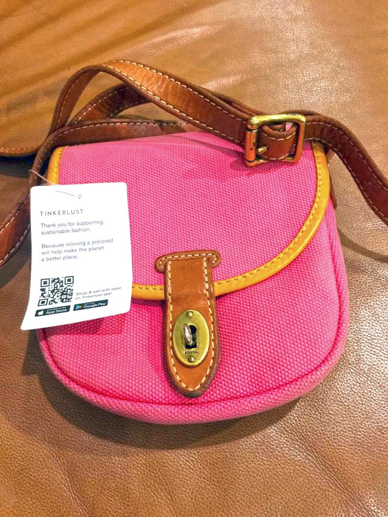 Fossil Minimalist Casual Crossbody Bag Wanita pink