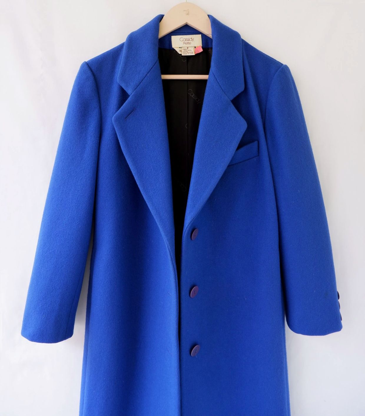 Cassidy Blue Long Woolen Coat 🥼Bust, foto 3