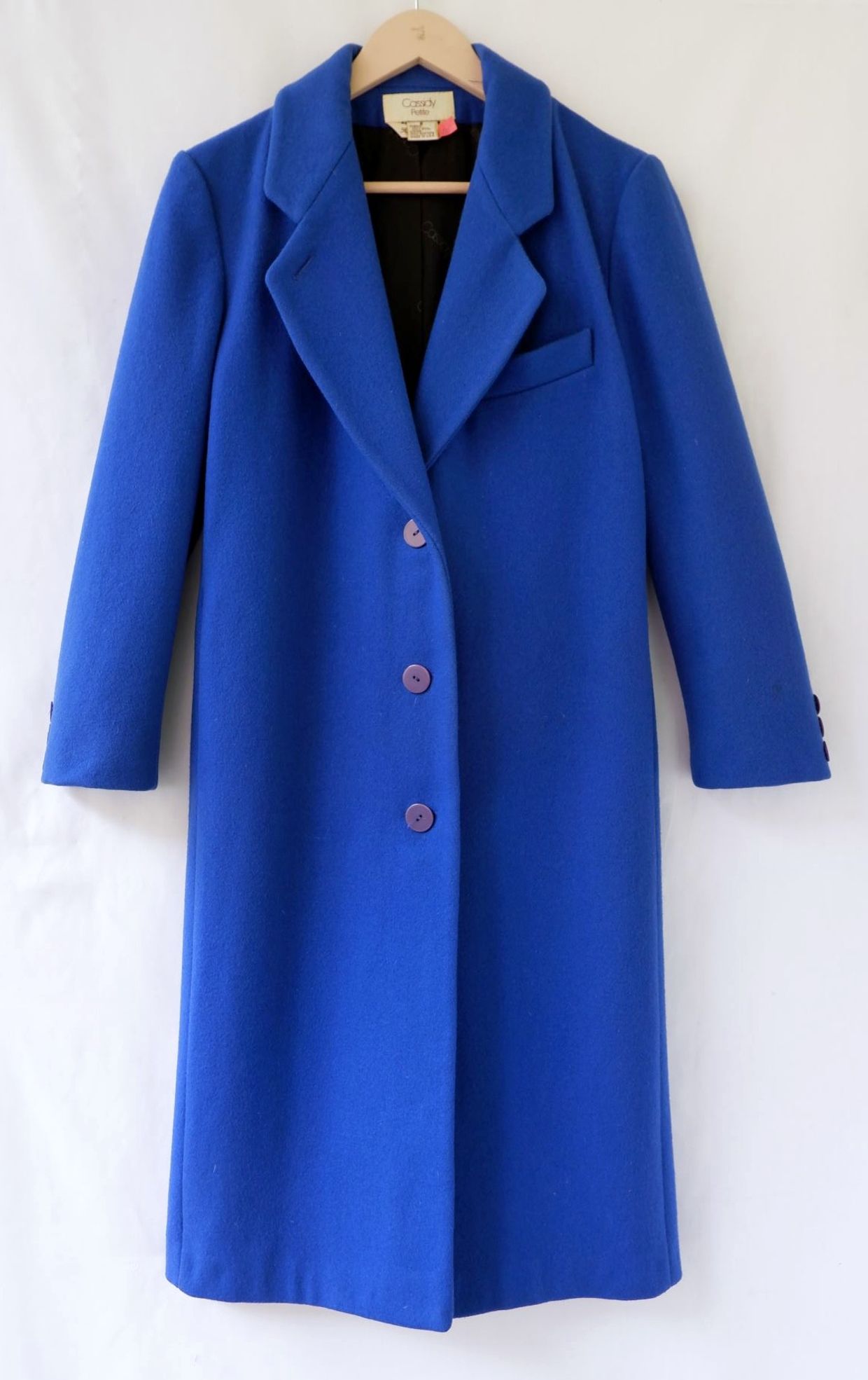 Cassidy Blue Long Woolen Coat 🥼Bust, foto 6