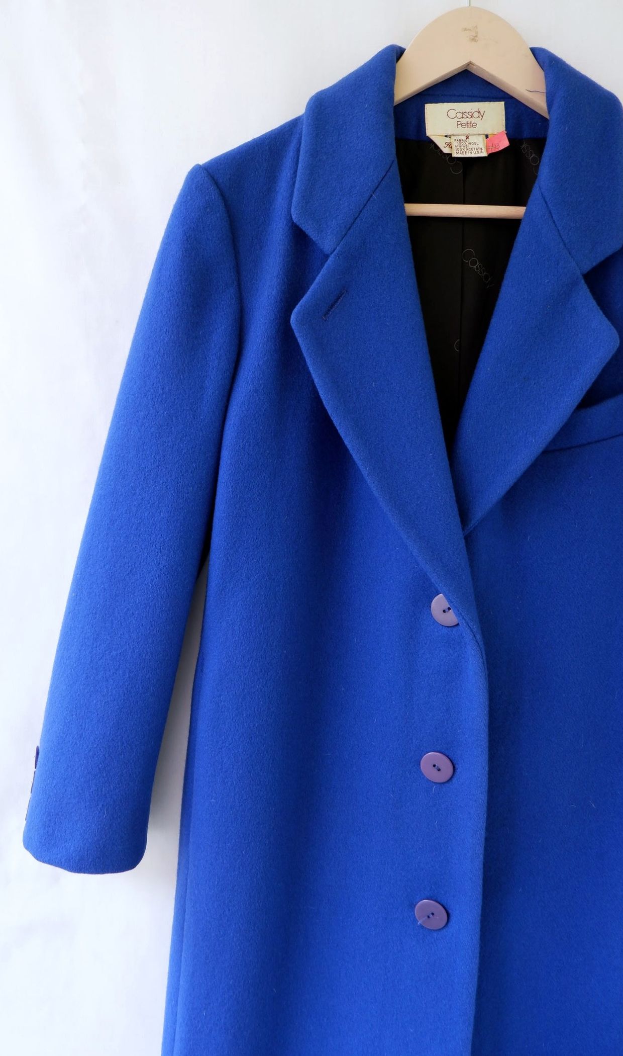 Cassidy Blue Long Woolen Coat 🥼Bust, foto 2