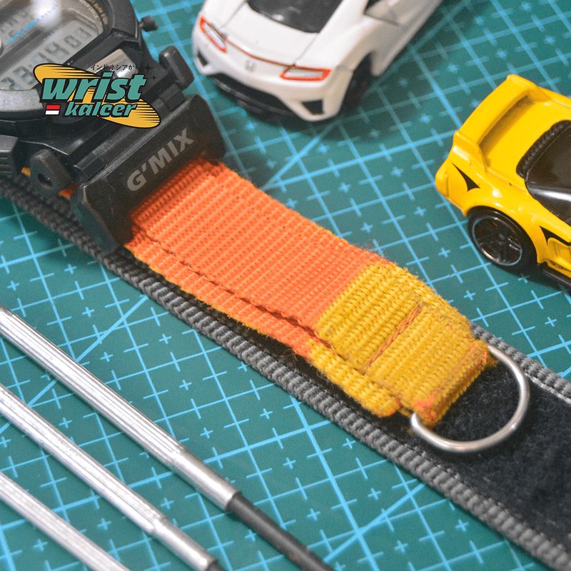 Casio Vintage Y2K Watch Pria orange black, foto 5