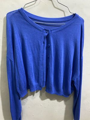 cardigan biru