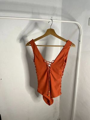 09WOMEN Sportswear Bodysuit Wanita orange