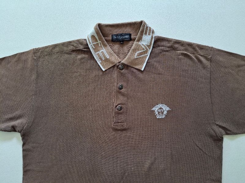 POLO SHIRT VERSACE BROWN COKLAT, foto 4