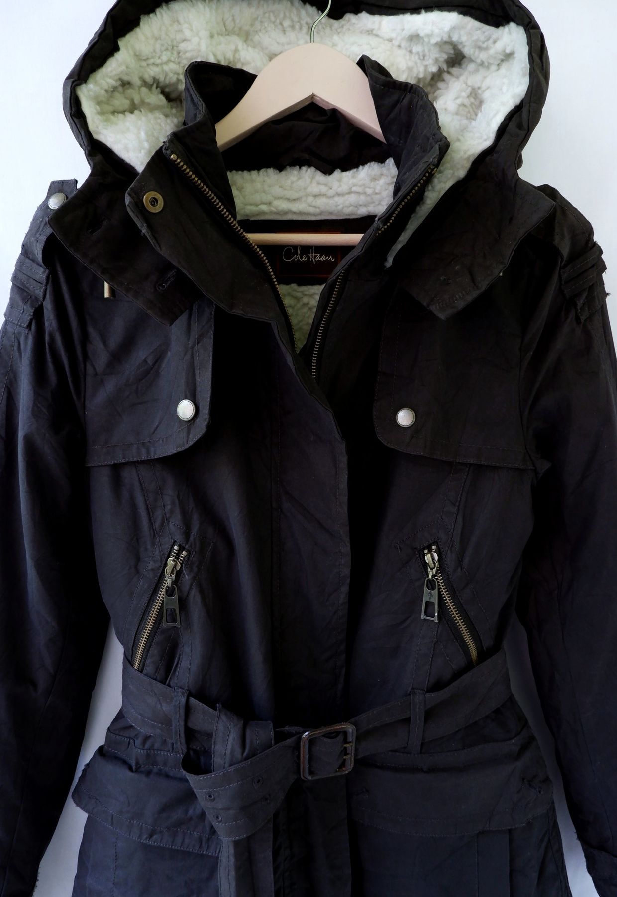 Authentic C0le Haan Parka Belted Hooded, foto 4