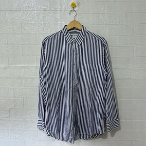 Kemeja Panjang Uniqlo Salur