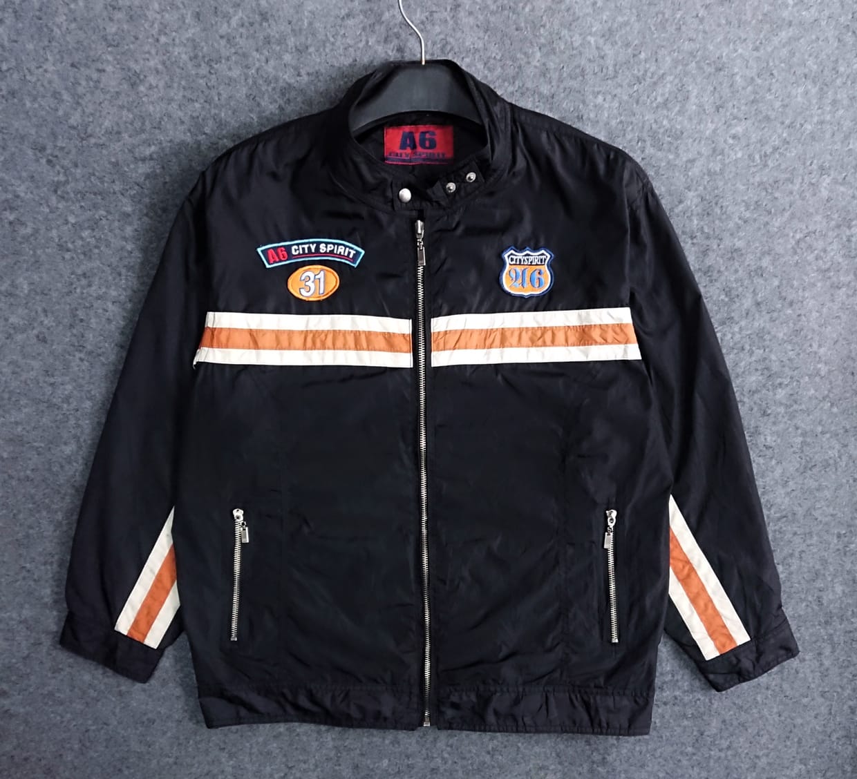 Biker Casual Windbreaker Pria black