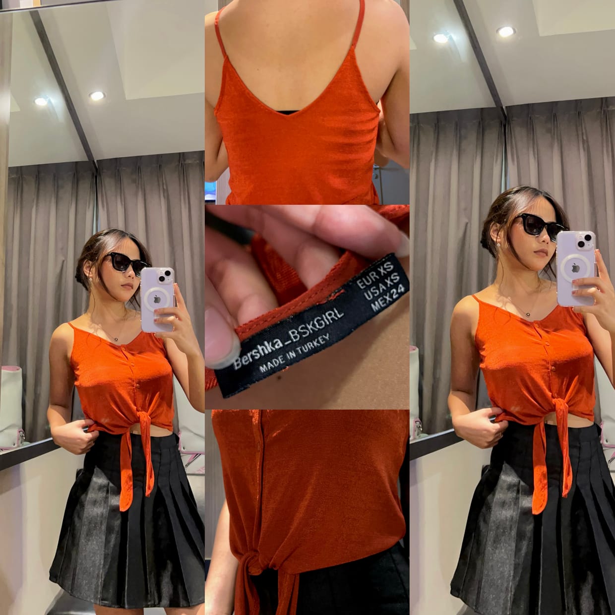 Bershka Casual Crop top Wanita orange