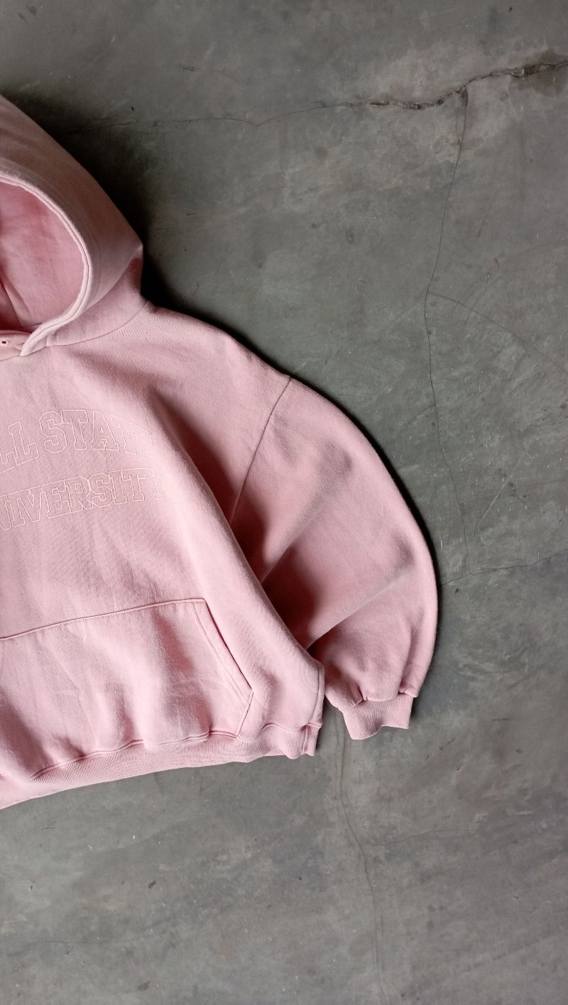 2000's Heavyweight Pink Soft Hoodie Boxy, foto 2