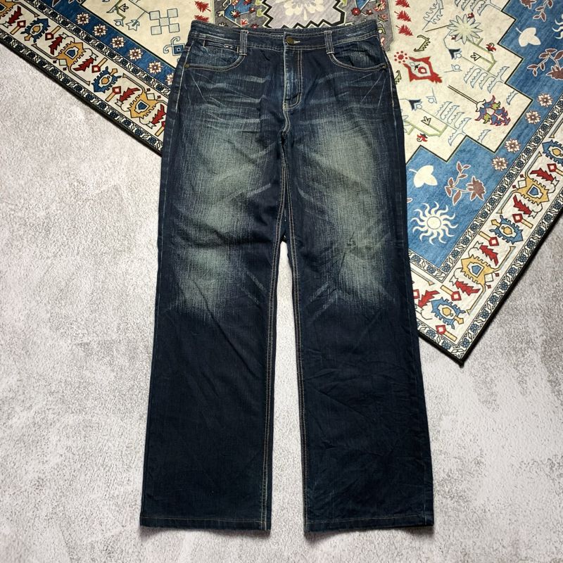 (Size 33) Blueway Regular Fit Dark Blue Jeans, foto 4