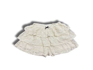 Mini short lace ruffle umpak white coquette fairycore y2k