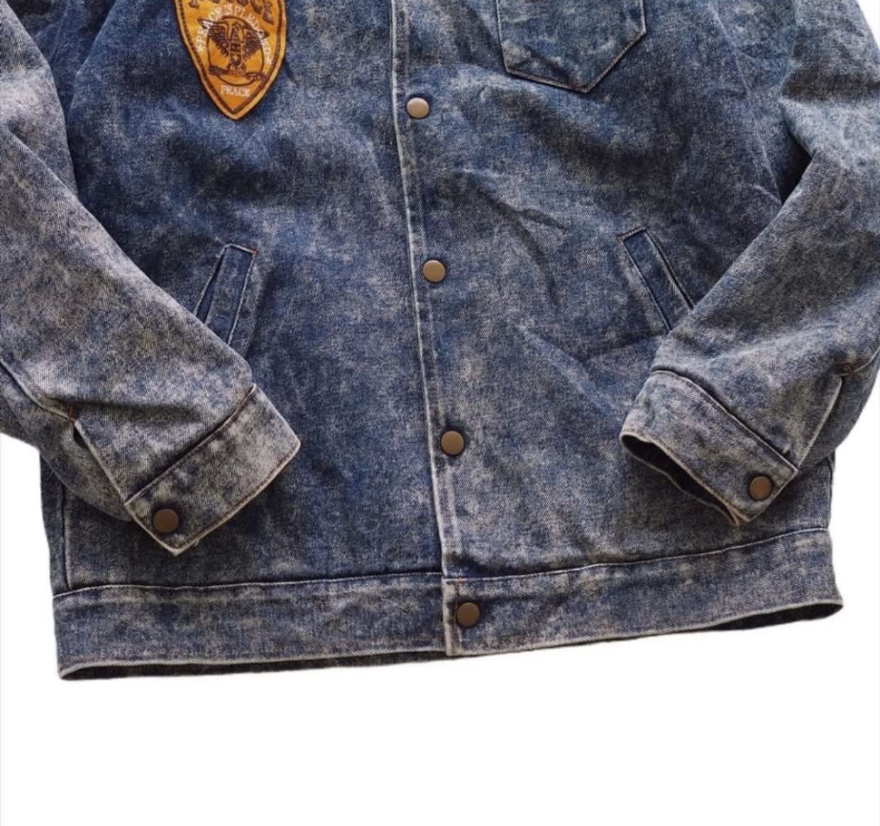 Vintage Denim jacket Pria navy, foto 6