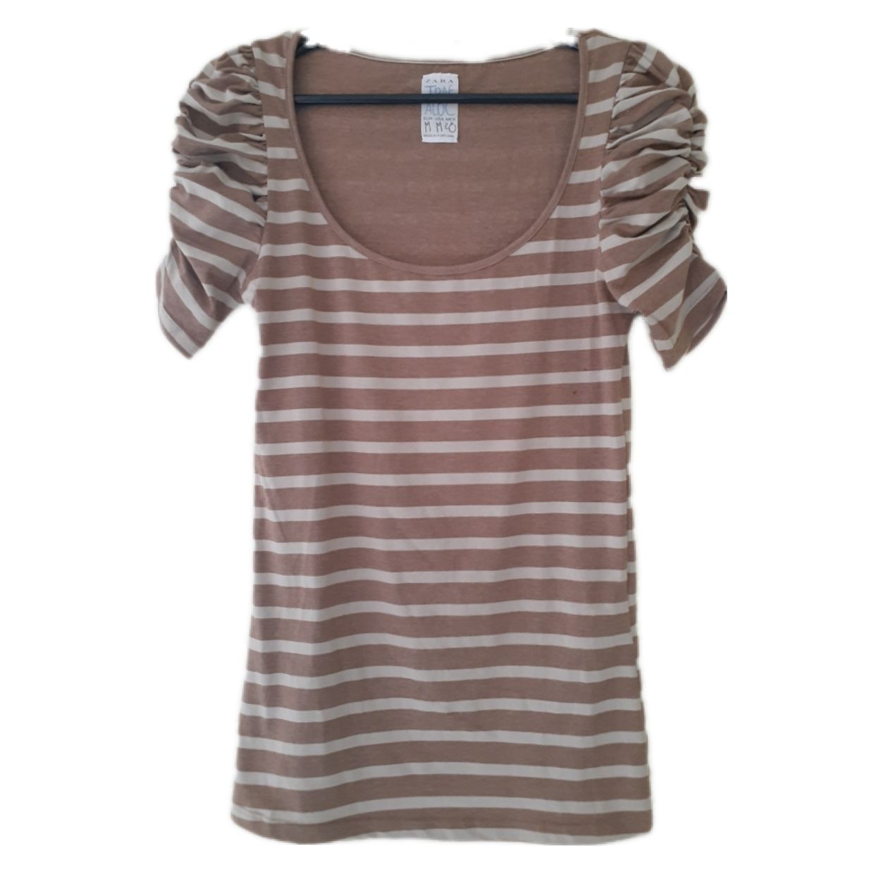 ZARA Minimalist Casual Shirt Wanita tan