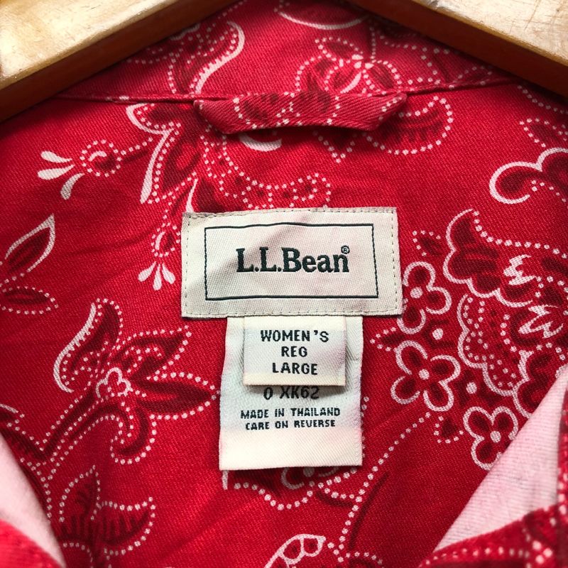 Vintage LL Bean Paisley Red Denim Jacket, foto 4