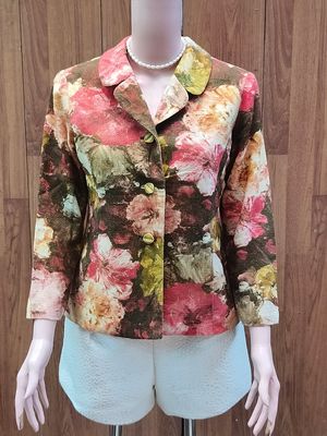 Blazer bunga vintage semi tweed PRE❤.