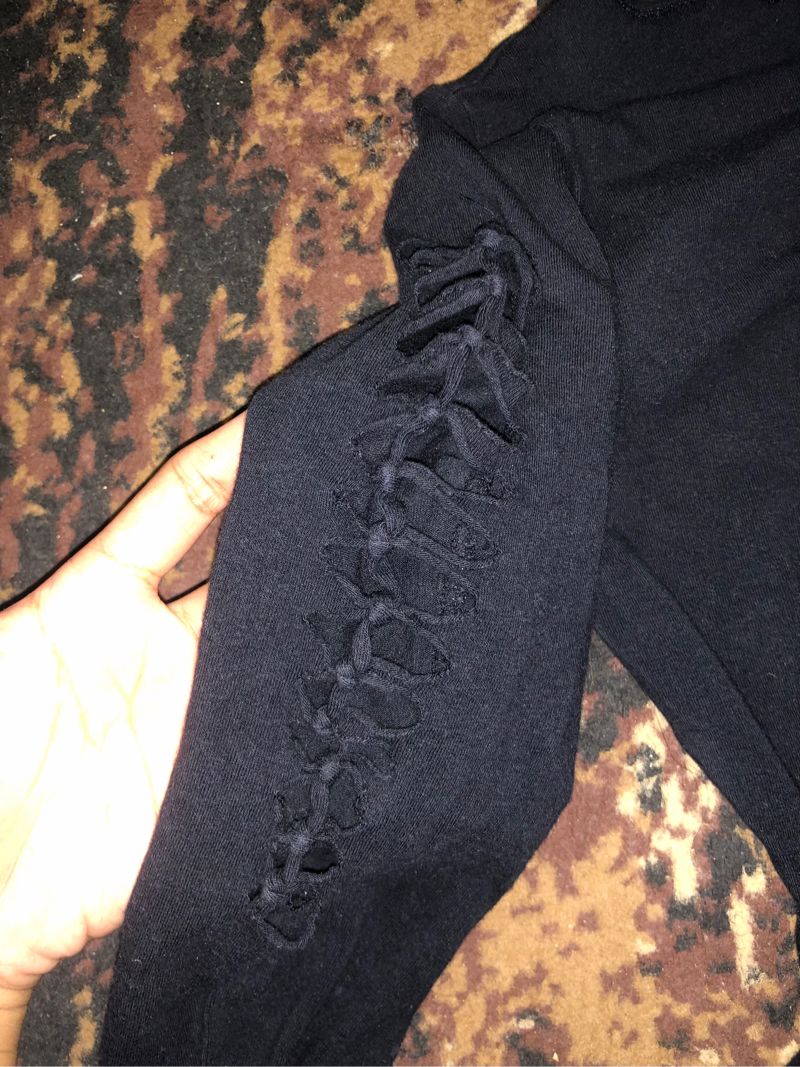 alt, goth top y2k black, pressbody, foto 3