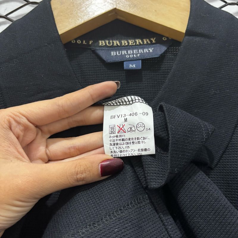kaos kerah lengan pendek burberry second original, foto 3