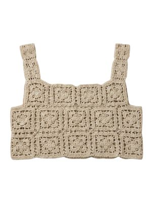 Open-Knit Crochet Vest