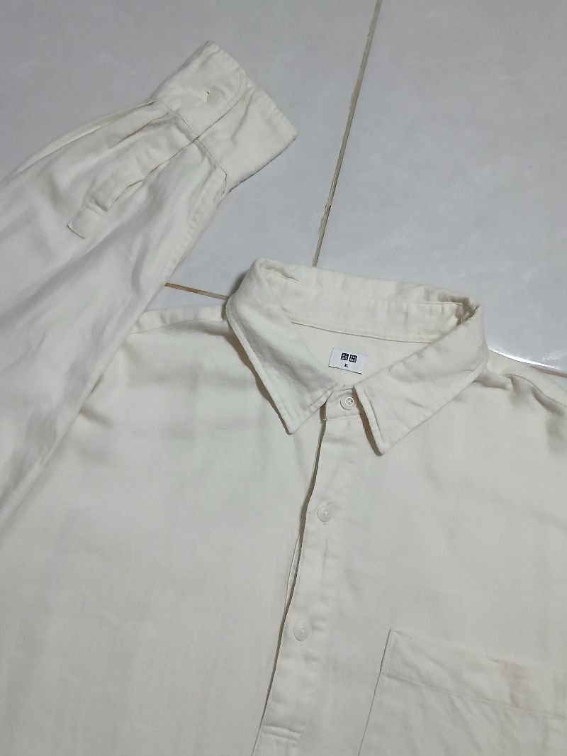 Uniqlo Flannel Half Button Shirt, foto 3