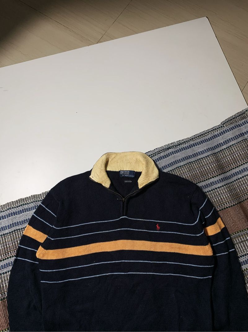 Halfzip raplh lauren black strip, foto 3
