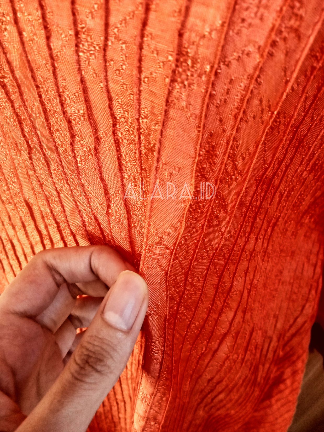 Tangerine pleated top with the real, foto 4