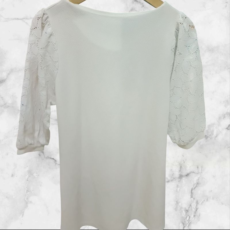 Blouse big size white, foto 2