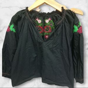 Atasan Bordir hitam