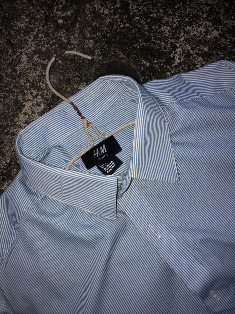 kemeja H&M salur slim, foto 2