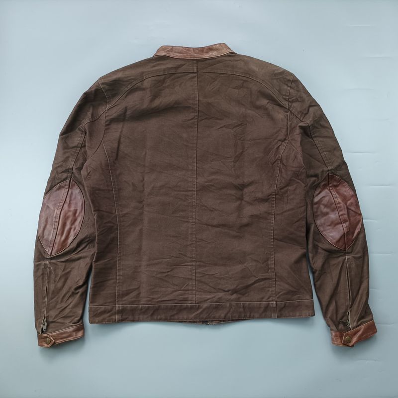 Adam et Rope Biker Bomber jacket Pria brown, foto 7
