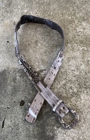 Japanese brand chain silver belt